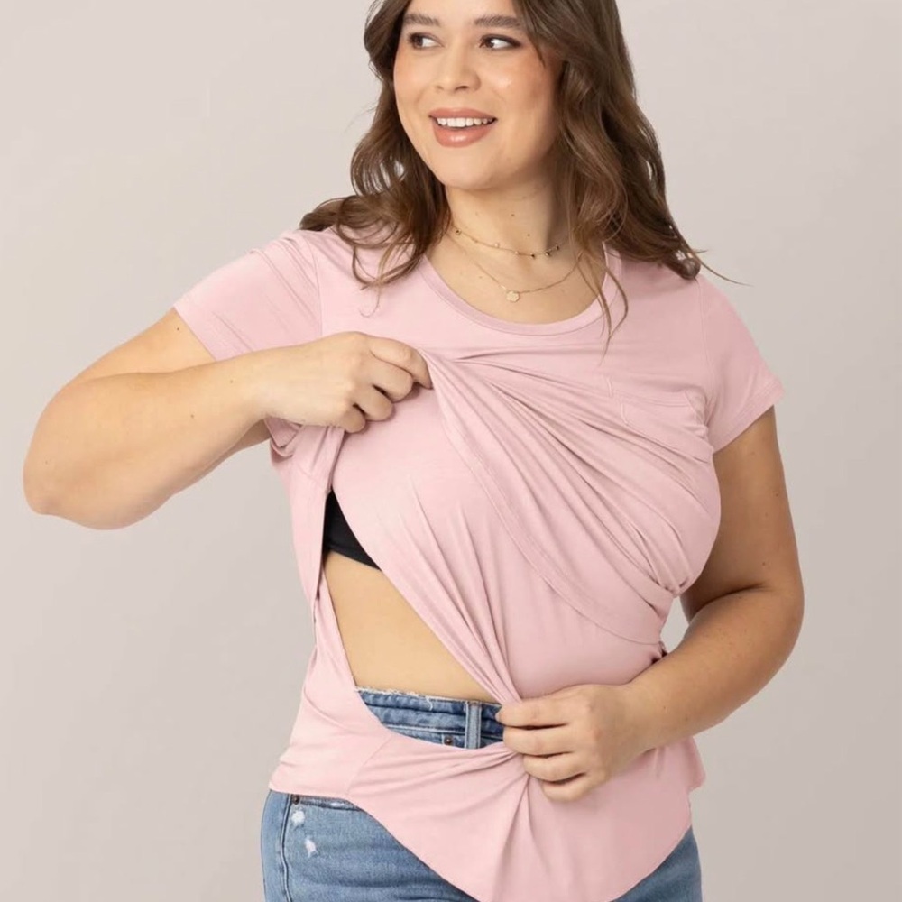 Kindred Bravely Soft Gray and Blush Nursing Bras - Picture 3 of 3